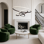 Modern Spiral Chandelier with 3 Layers of LED Lights
