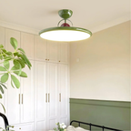 Ceiling Light Fixture with Flush Mount Design in Retro Glass Style
