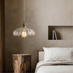 Ceiling Pendant Light in Retro Blossom Glass Design