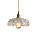 Ceiling Pendant Light in Retro Blossom Glass Design