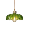Ceiling Pendant Light in Retro Blossom Glass Design