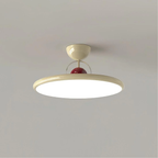 Ceiling Light Fixture with Flush Mount Design in Retro Glass Style