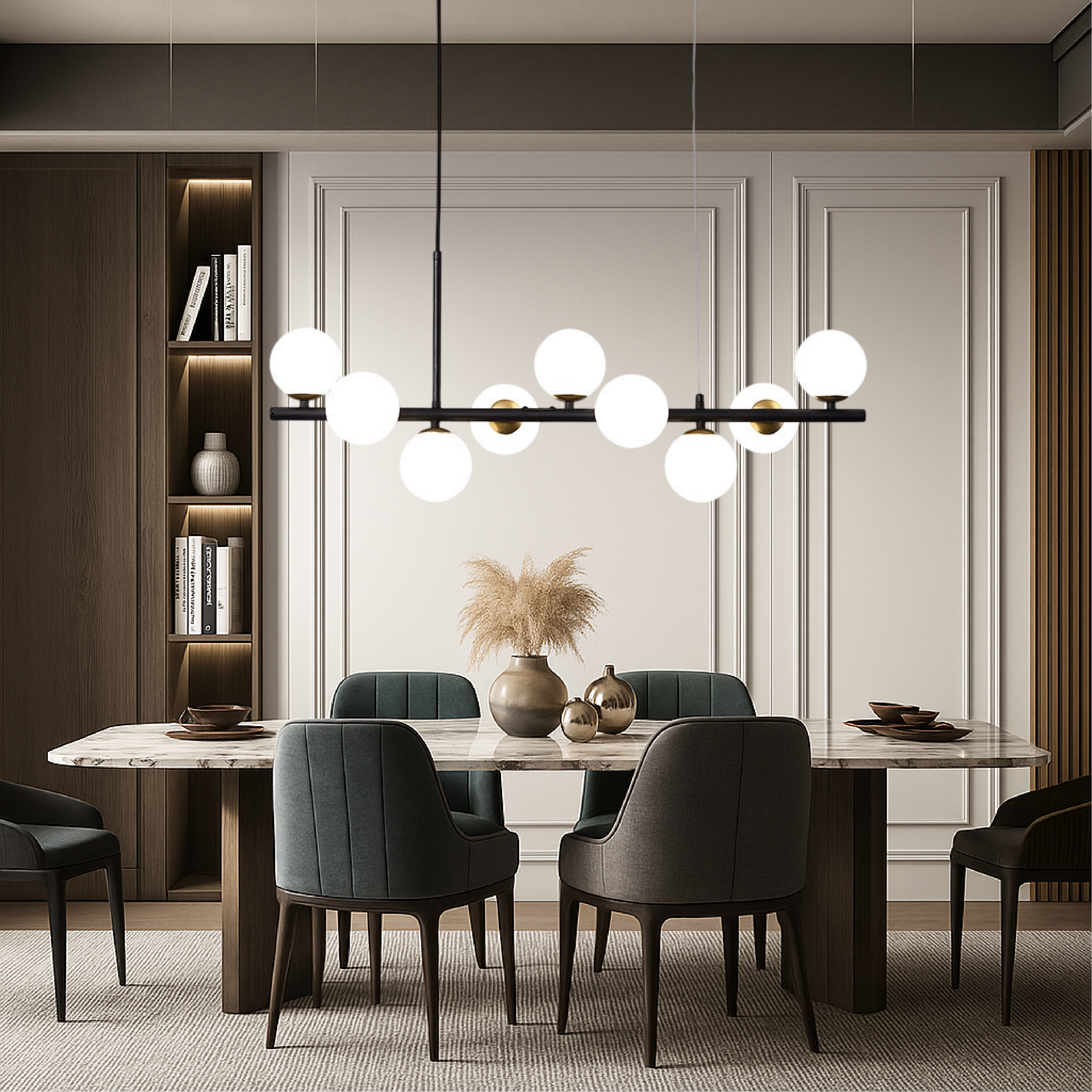 Modern Black Pendant Light for Stylish Dining Room