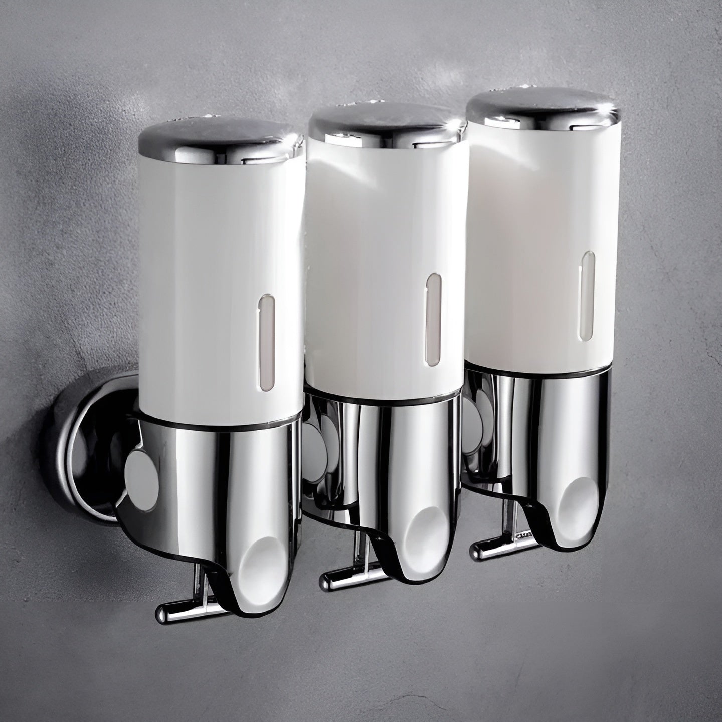 Marble-Effect Wall Soap Dispenser for Easy Mounting