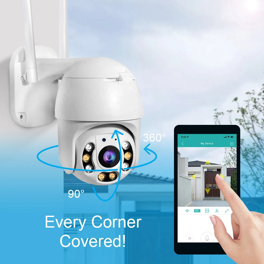 Outdoor Security Camera Full HD Pan & Tilt 360°