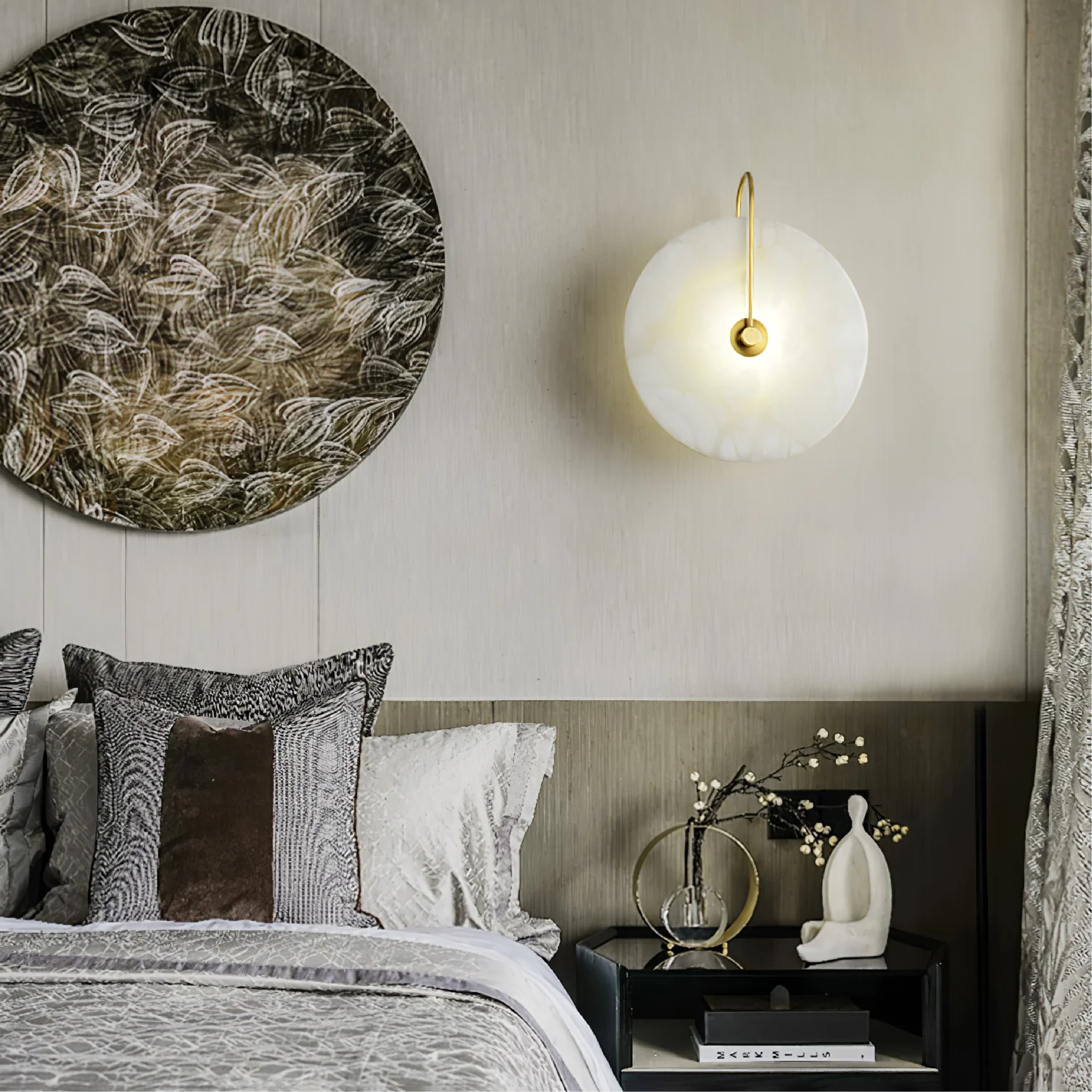 LED Wall Light in Minimalist Marble Design