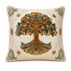 Quilted Cotton-Blend Reversible Cushion Cover (Envelope Closure)