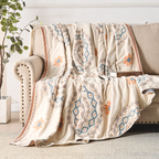 Machine Washable 100% Cotton Mandala Throw Blanket