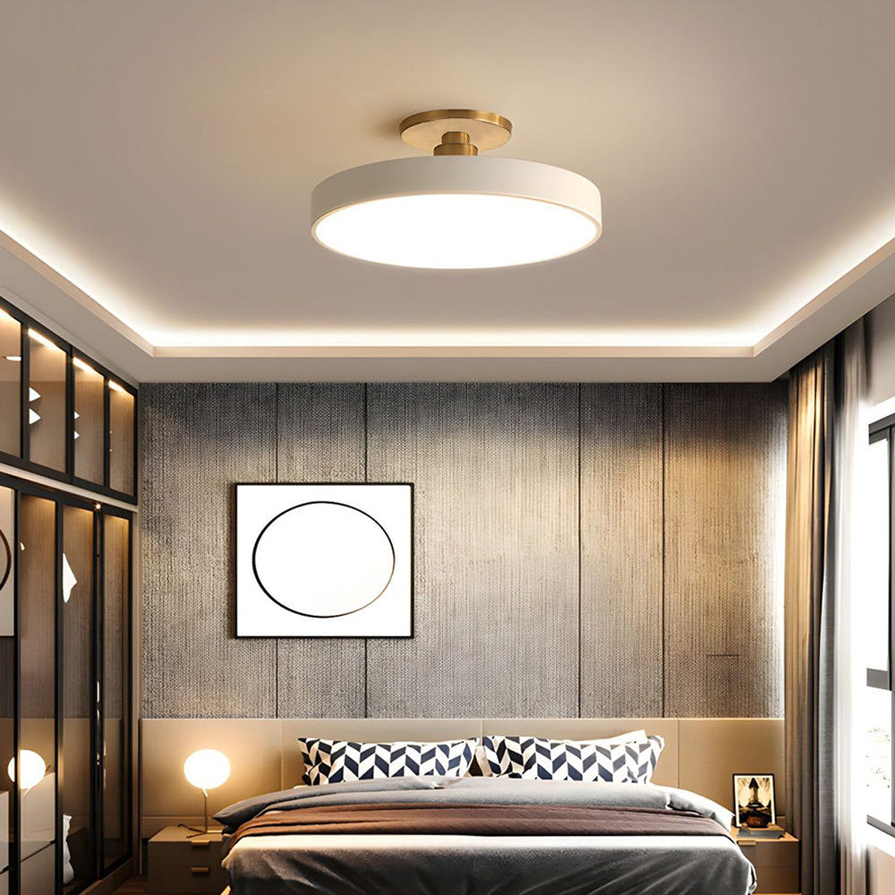 Stylish Dual-Tone LED Ceiling Fixture with Remote Dimming