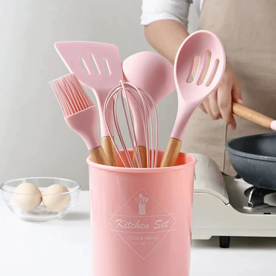 Utensil Set 12 Piece Silicone Heat-Resistant