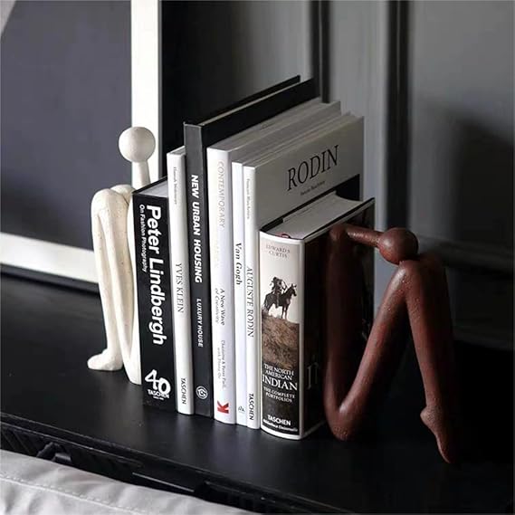 Bookend Sculptural Metal Sturdy Support