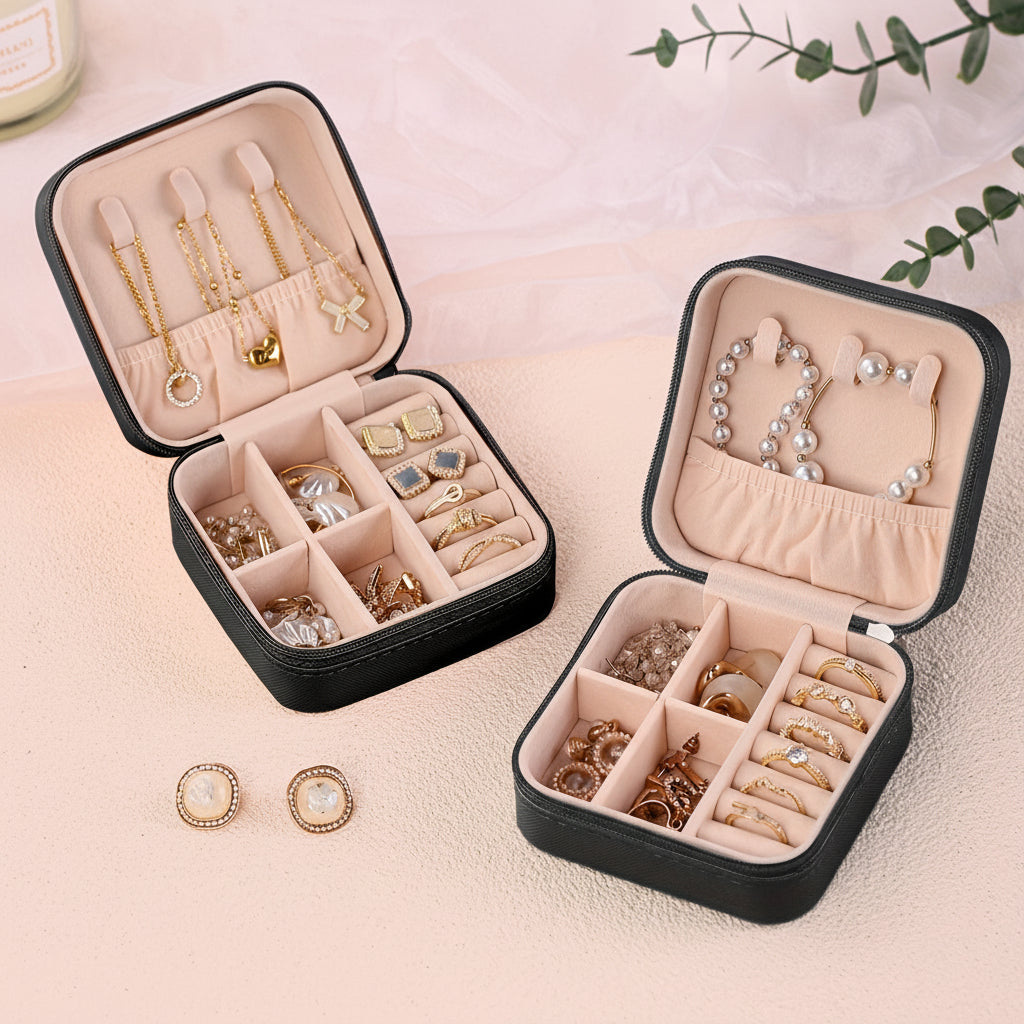 Zippered Travel Organizer Case for Jewelry - Mother's Day Gift