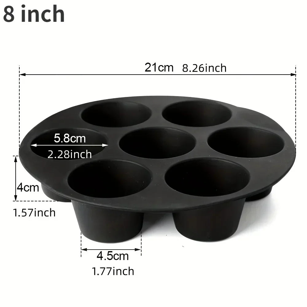 Cake Mold Silicone 7 Cavity Non-Stick Dishwasher Safe