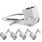 Rotary Cheese Grater Stainless Steel Interchangeable Drums