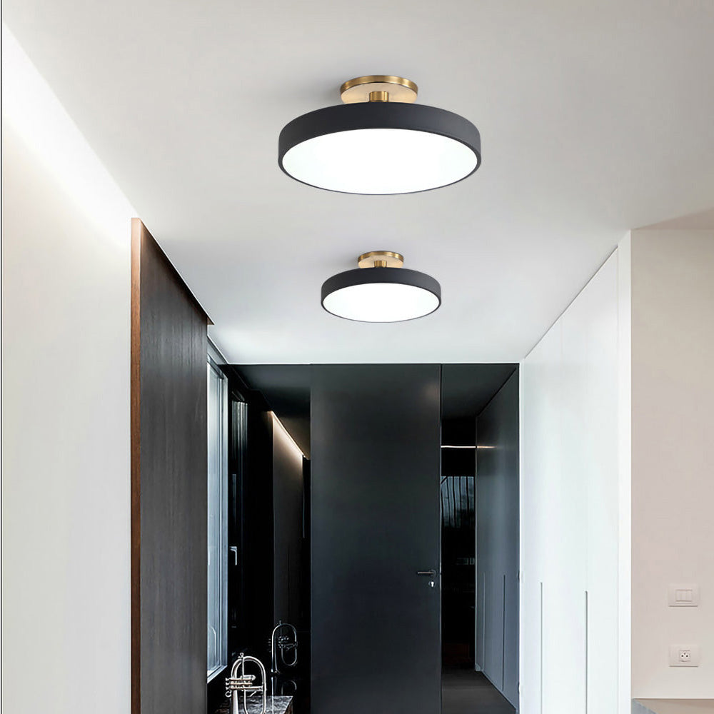 Stylish Dual-Tone LED Ceiling Fixture with Remote Dimming
