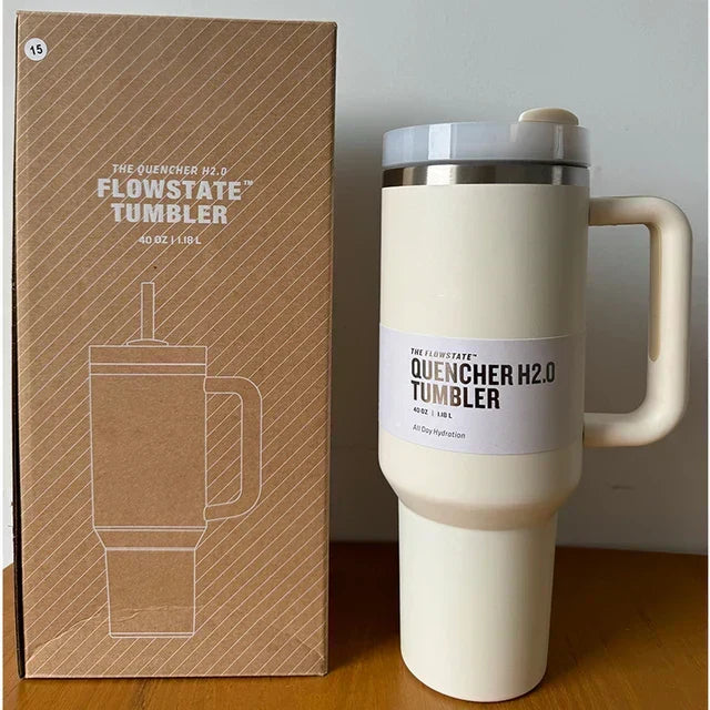 Insulated Tumbler 1.2L Stainless Steel Handle Lid