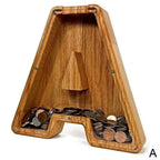 Piggy Bank Personalized Letter Sustainable Wood & Acrylic