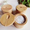 Spice Jar Bamboo Magnetic Lid & Spoon