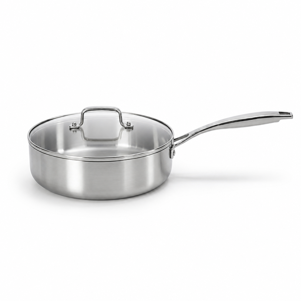 304 Stainless Steel Saute Pan with Glass Lid