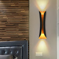 Indoor Wall Light in Black Metal - Contemporary Curl Design Sconce