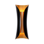 Indoor Wall Light in Black Metal - Contemporary Curl Design Sconce
