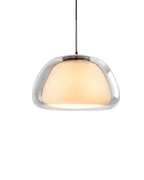 Frosted & Translucent Glass Dome Pendant Light