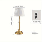 Touch Dimmable LED Table Lamp - Cordless and Rechargeable in Brass