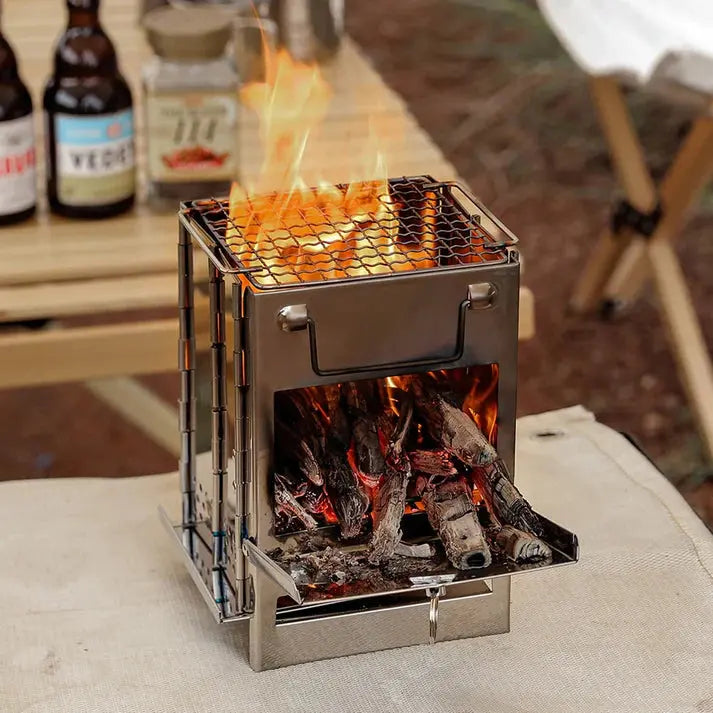 Camping Stove Foldable Stainless Steel Ventilated