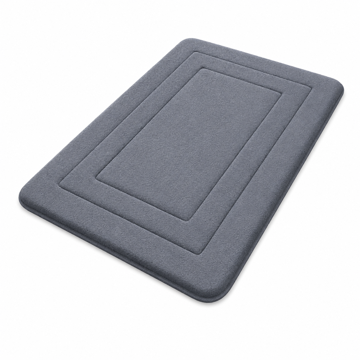 Absorbent Coral Fleece & Non-Slip Bath Mat (Elongated)