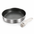 Honeycomb Non-Stick 304 Stainless Steel Deep Frying Pan (24 cm)
