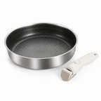 Honeycomb Non-Stick 304 Stainless Steel Deep Frying Pan (24 cm)