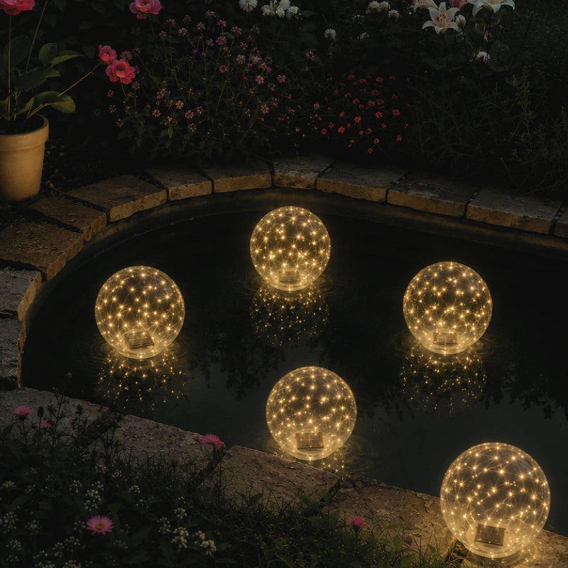 Solar-Powered Floating Multicolor Lamp (Remote Control)