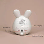 Children's Alarm Clock Rabbit Night Light USB Rechargeable Stepless Dimming