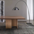 Arc Shaped Floor Lamp in Black Metal with Circular Base