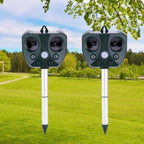 Motion Sensor Ultrasonic Pest Control Device for Outdoor Use