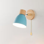 Wood and Iron Macaron Lamp – Contemporary Minimalist Wall Light
