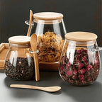 Eco-Friendly Glass Storage Jars for Coffee and Tea