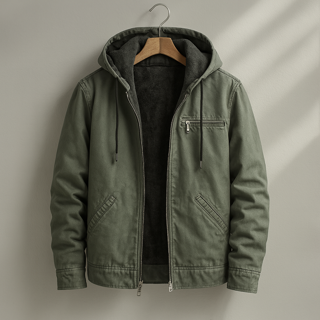 Cozy Explorer Canvas Jacket with Sherpa Lining