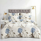 Blooming Elegance Duvet Cover Ensemble