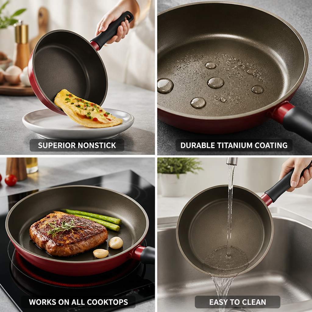 Titanium Non-Stick PTFE & PFOA Free Frying Pan