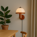 Wall Lamp Featuring Mushroom Design