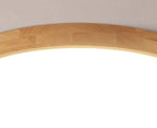 Wooden Framed Round Ceiling Light – LED Flush Mount Fixture