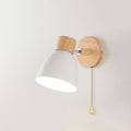 Wood and Iron Macaron Lamp – Contemporary Minimalist Wall Light