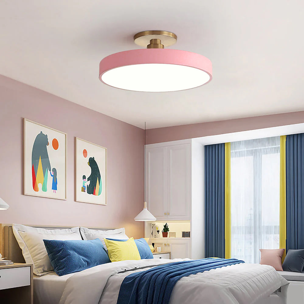 Stylish Dual-Tone LED Ceiling Fixture with Remote Dimming