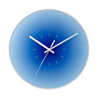 Modern Gradient Design Wall Clock in Sunset Glass Finish
