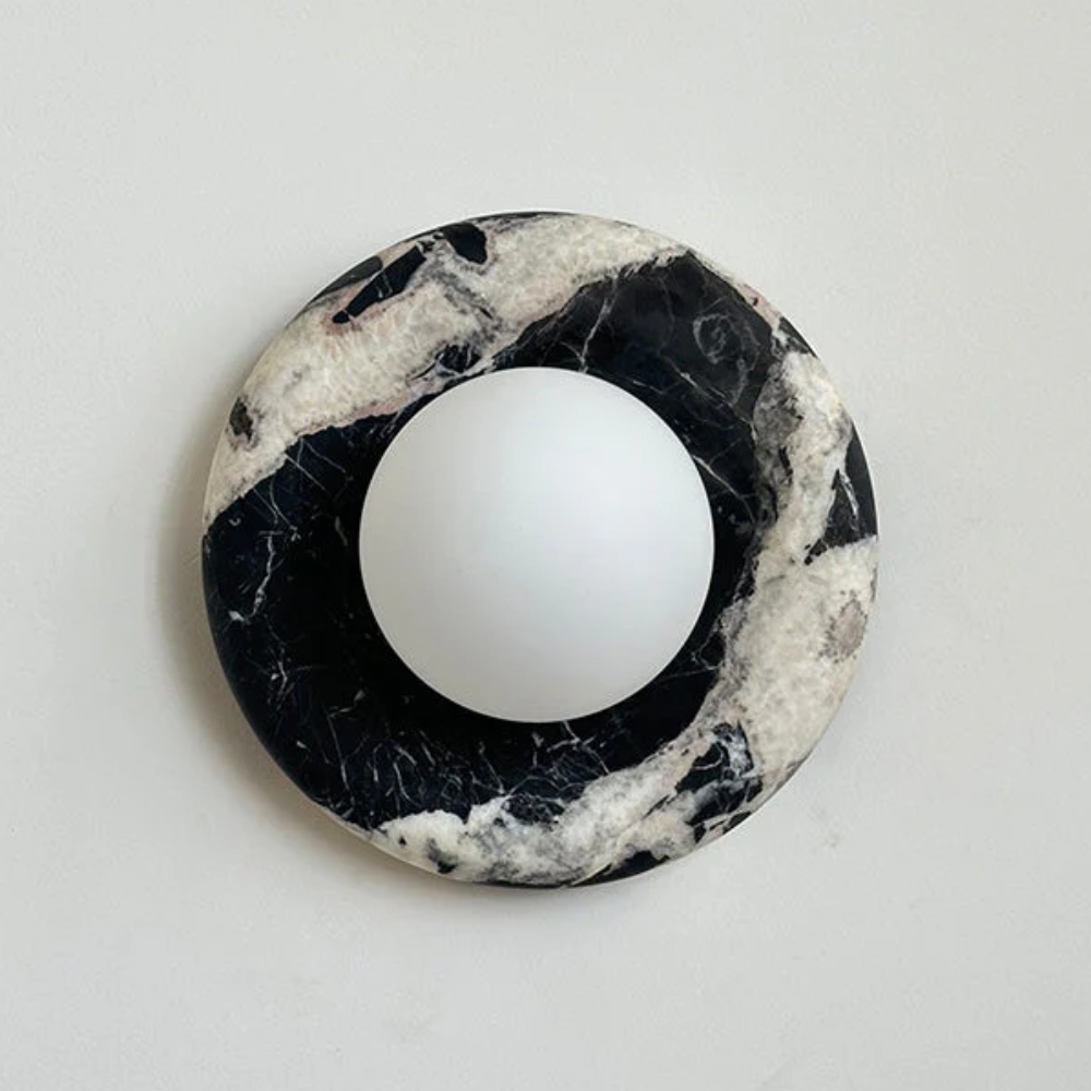 Elegant Indoor LED Wall Light Fixture - Modern Marble Sconce