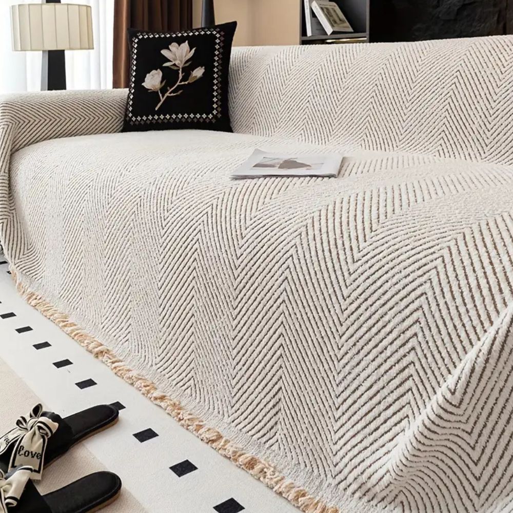 Herringbone Slipcover for Couch – Sofa Protector