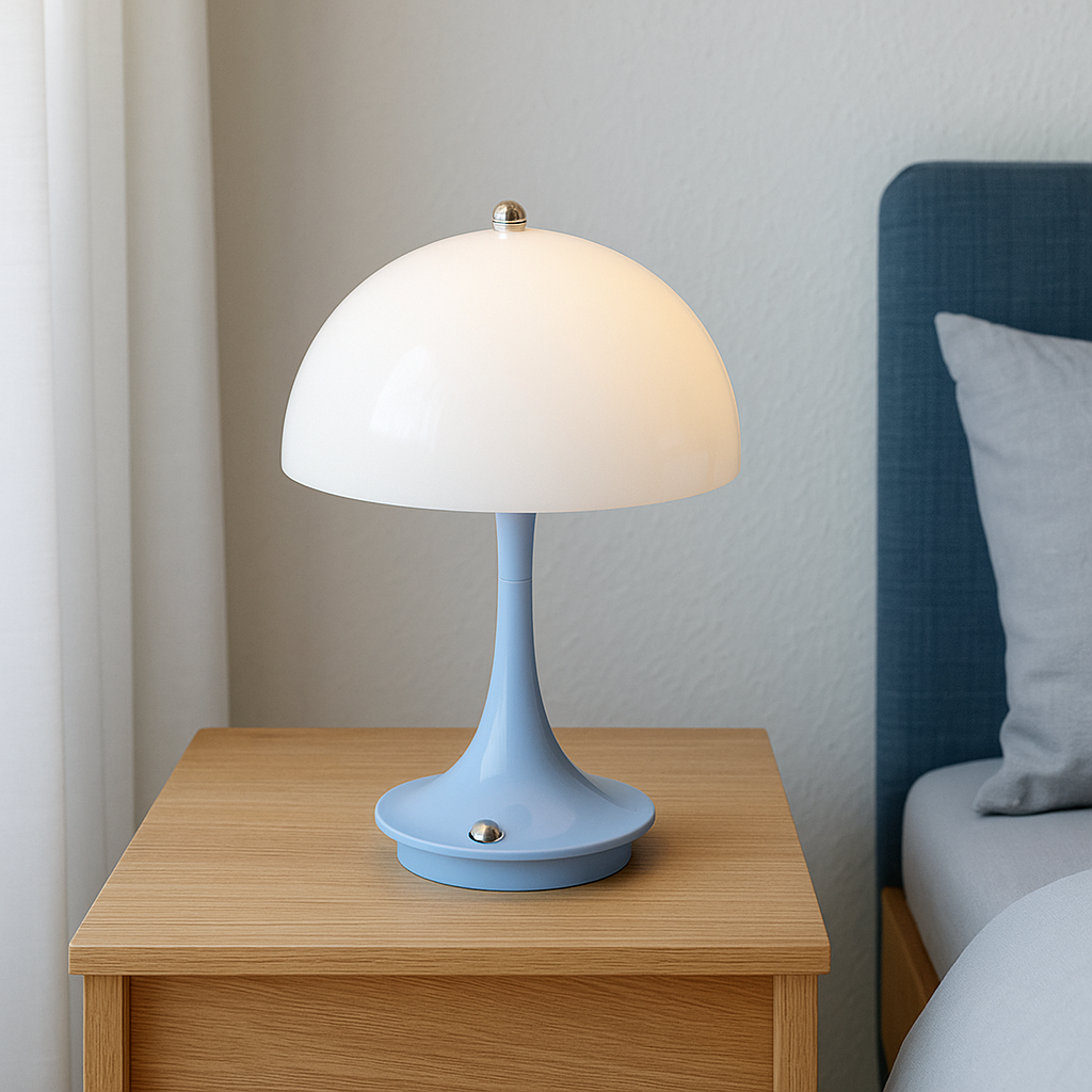 Table Lamp with Mushroom Design