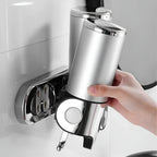 Marble-Effect Wall Soap Dispenser for Easy Mounting