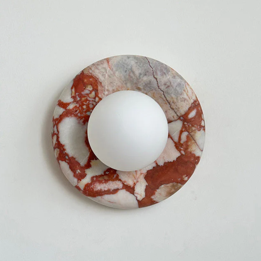 Elegant Indoor LED Wall Light Fixture - Modern Marble Sconce